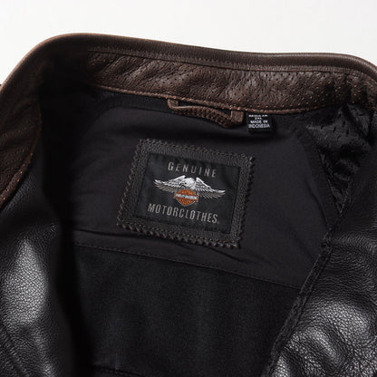 21AW レザー シングル ライダースジャケット(Triple Vent System Jacket)
