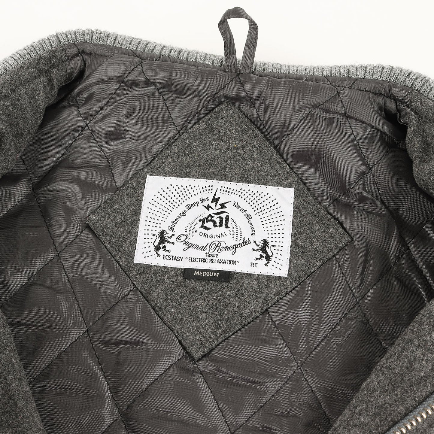 袖シープスキンレザー メルトン スタジャン