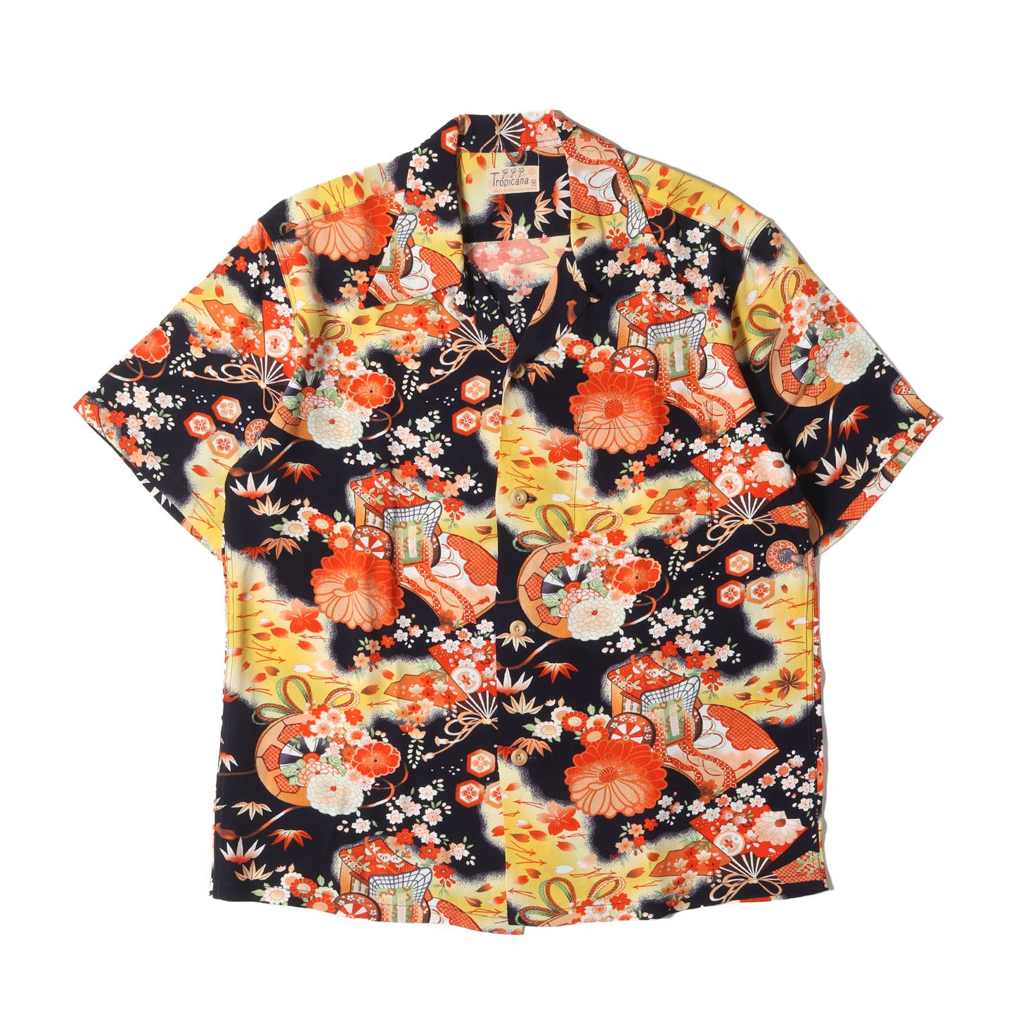 14SS 着物デザイン柄 レーヨン アロハシャツ(TROPICANA実名復刻 / SPECIAL EDITION)