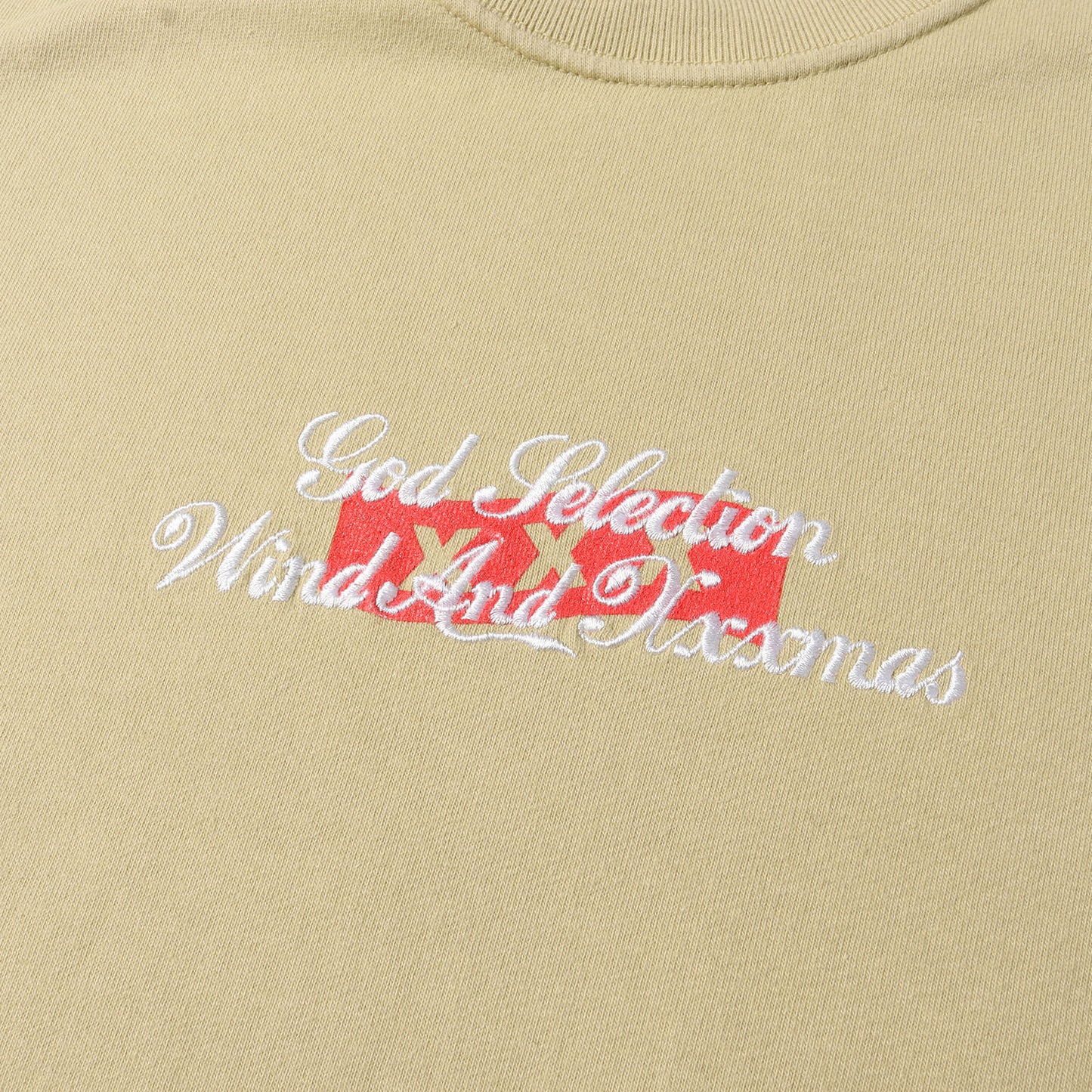 ×GOD SELECTION XXX コラボロゴ刺繍 ヘビー Tシャツ