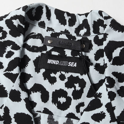 24SS ×WIND AND SEA レオパード柄 レーヨン オープンカラー 半袖(Lips Leopard Print Open Collar SH)
