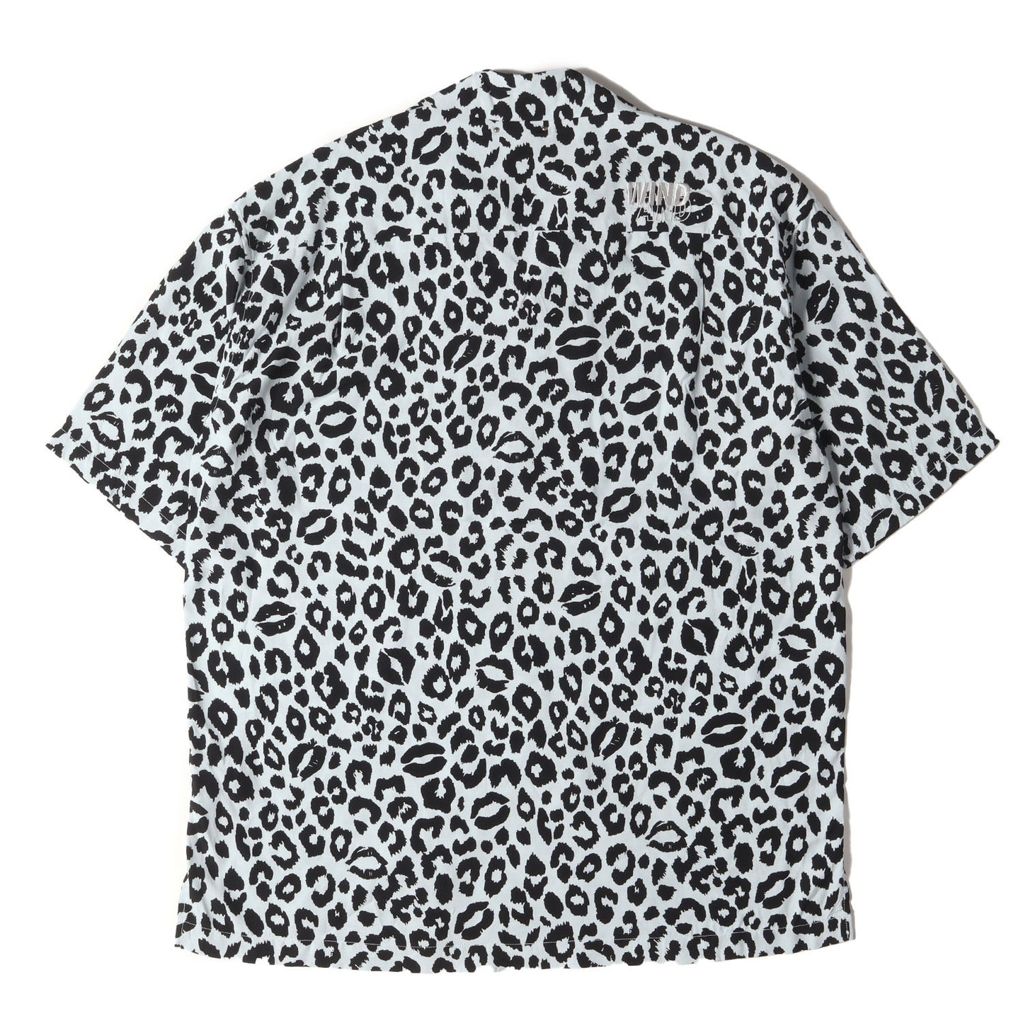 24SS ×WIND AND SEA レオパード柄 レーヨン オープンカラー 半袖シャツ(Lips Leopard Print Open Collar SH)