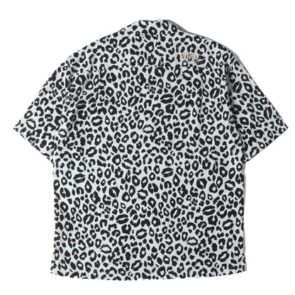 24SS ×WIND AND SEA レオパード柄 レーヨン オープンカラー 半袖シャツ(Lips Leopard Print Open Collar SH)