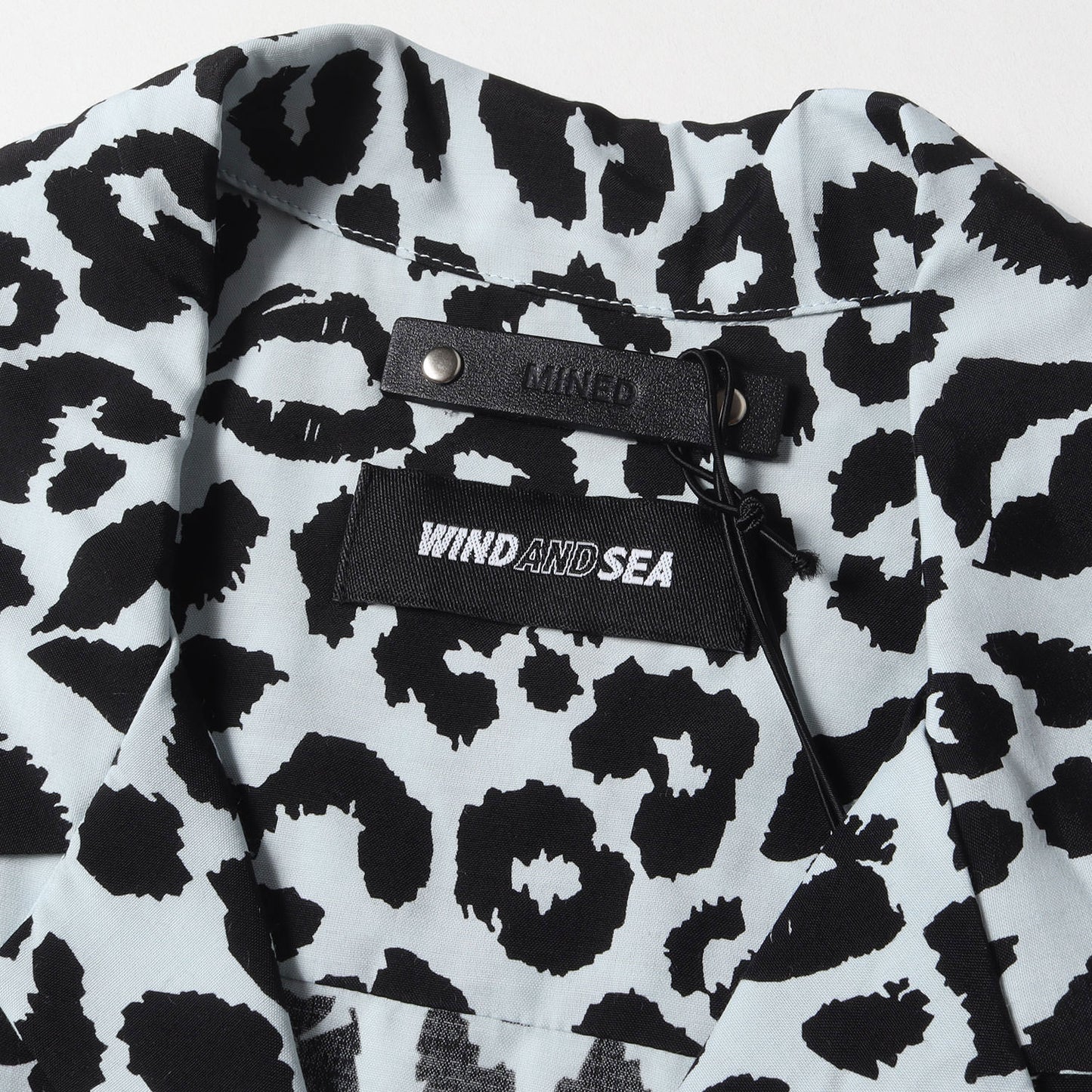24SS ×WIND AND SEA レオパード柄 レーヨン オープンカラー 半袖シャツ(Lips Leopard Print Open Collar SH)