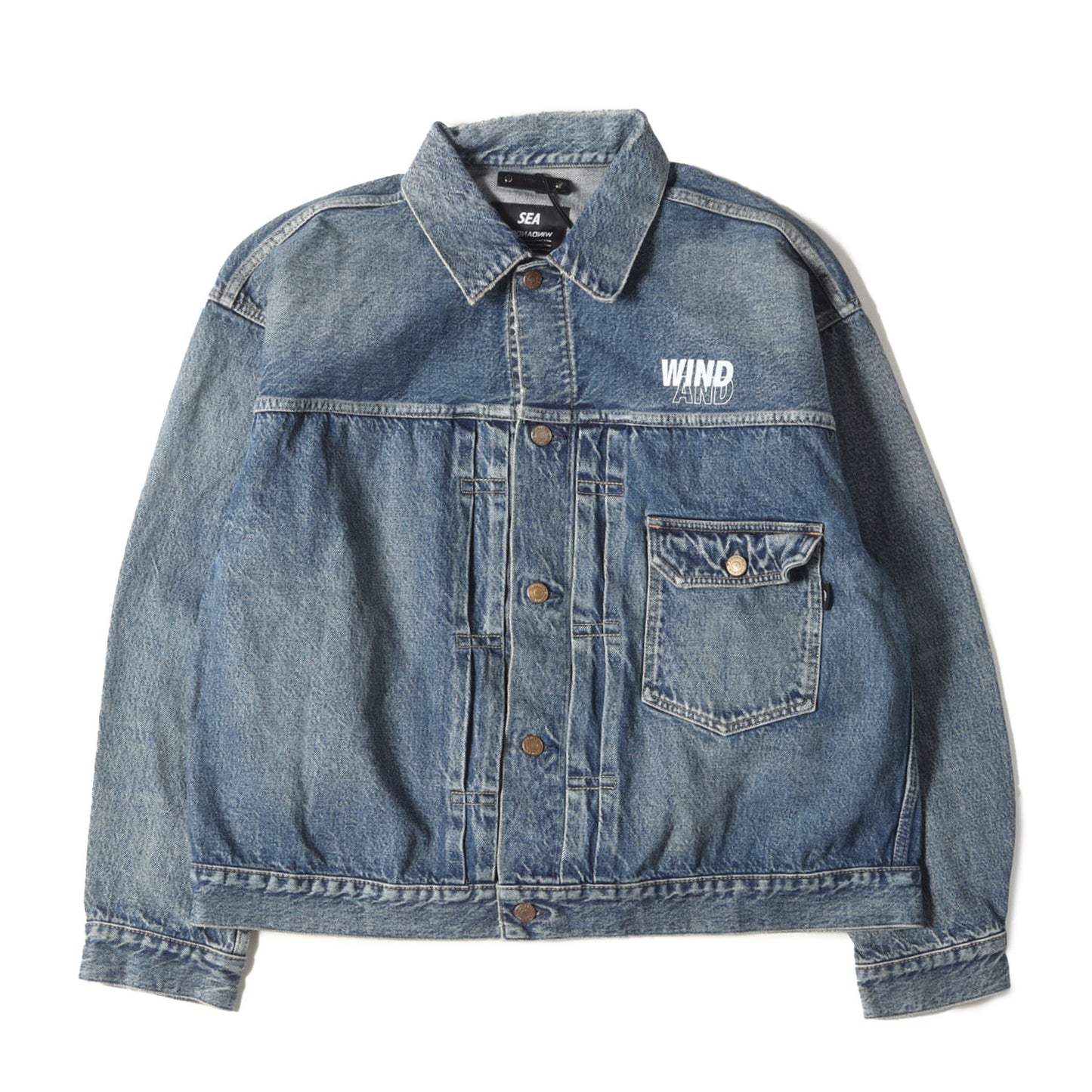 24SS ×WIND AND SEA 1stタイプ オーバーサイズ デニムジャケット(E.BF-GJKT USS)