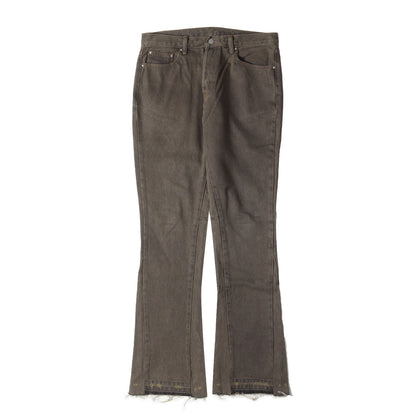 後染め 切りっぱなし フレア デニムパンツ(Flare Denim)