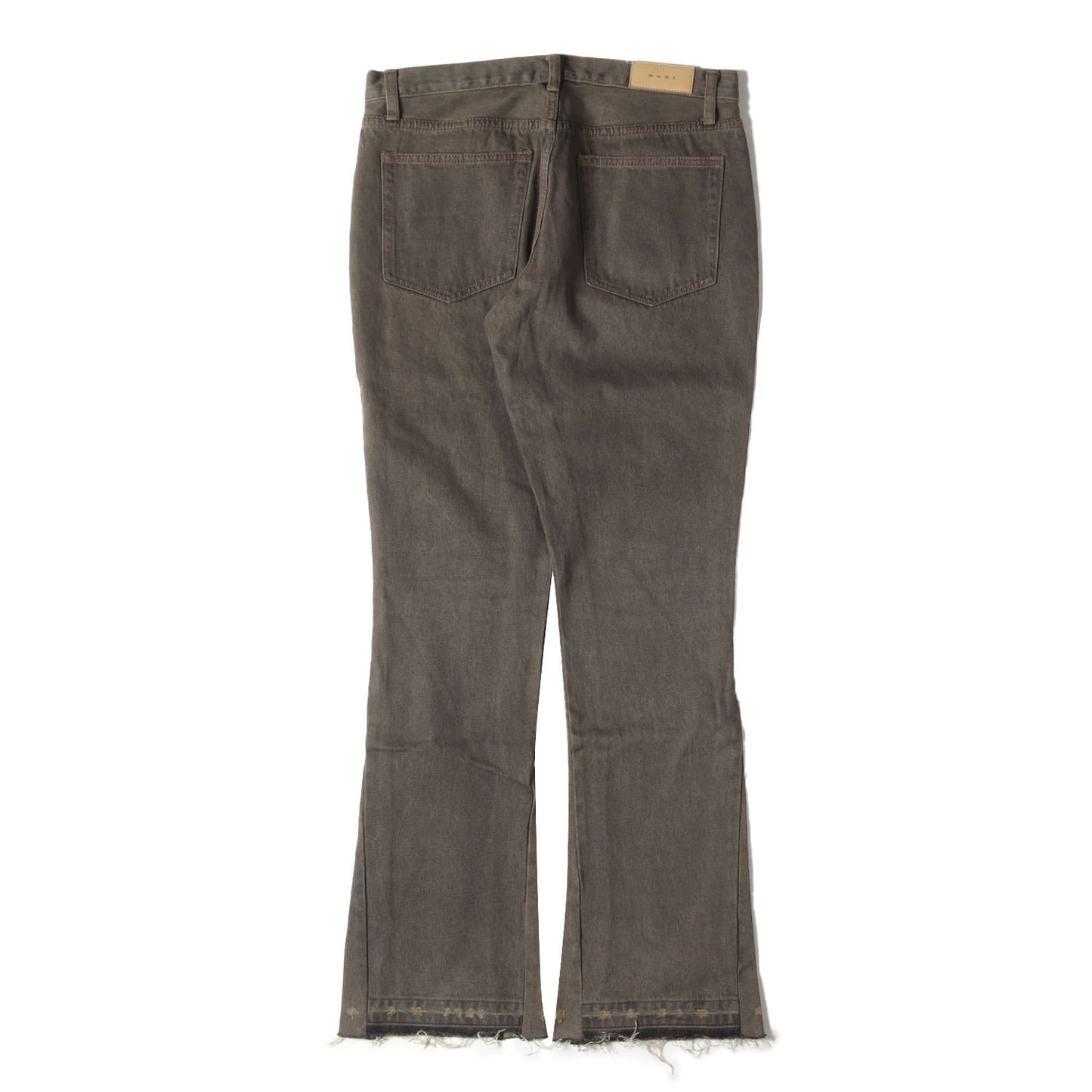 後染め 切りっぱなし フレア デニムパンツ(Flare Denim)
