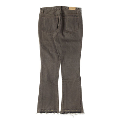後染め 切りっぱなし フレア デニムパンツ(Flare Denim)