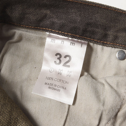 後染め 切りっぱなし フレア デニムパンツ(Flare Denim)