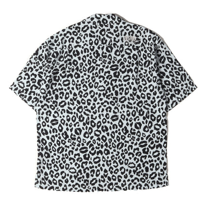 24SS ×WIND AND SEA レオパード柄 レーヨン オープンカラー 半袖 シャツ (Lips Leopard Print Open Collar SH)