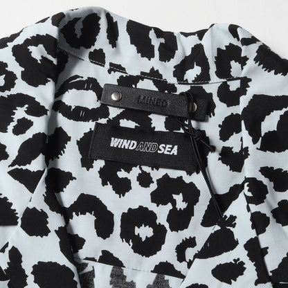 24SS ×WIND AND SEA レオパード柄 レーヨン オープンカラー 半袖 シャツ (Lips Leopard Print Open Collar SH)