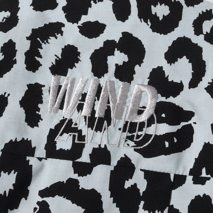 24SS ×WIND AND SEA レオパード柄 レーヨン オープンカラー 半袖 シャツ (Lips Leopard Print Open Collar SH)