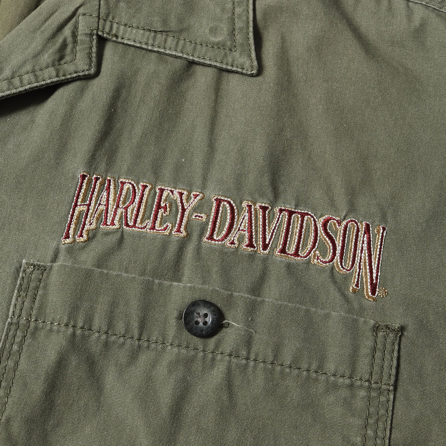 phingerin 半袖 ウェスタンシャツ 美品 サイズフリー表記 フィンガリン HARLEY-DAVIDSON (ハーレーダビッドソン) ブランドロゴ オープンカラー