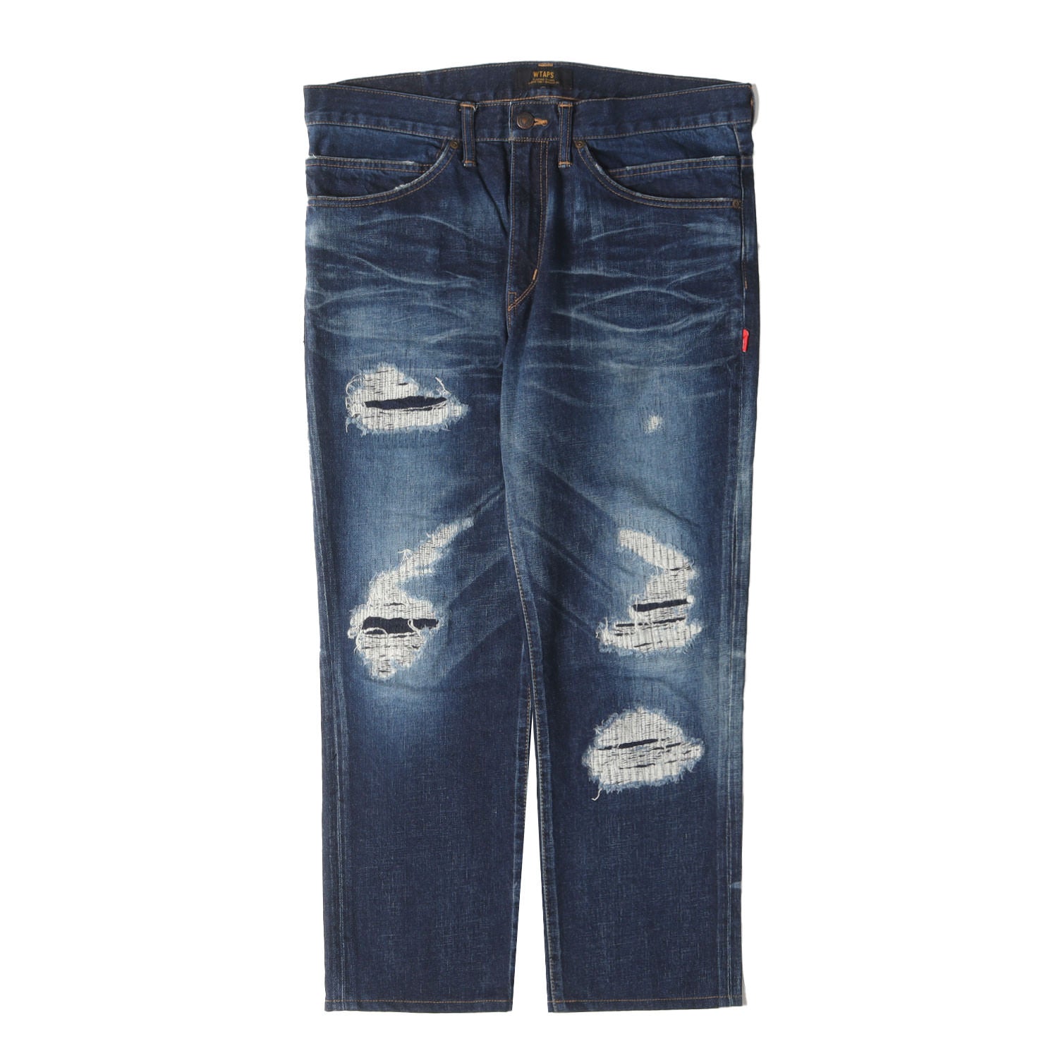 WTAPS ダブルタップス 11SS ダメージ加工 デニムパンツ M WTAPS ダメージ リペア加工 デニムパンツ S 12oz 日本製