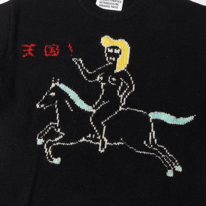23AW 世界平和プロジェクト ウールニット セーター(INTARSIA CREW NECK SWEATER)