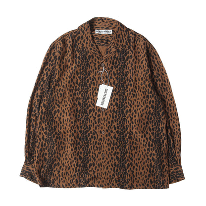 23AW レオパード柄 レーヨン 長袖 ハワイアンシャツ / アロハシャツ(HAWAIIAN SHIRT L/S)