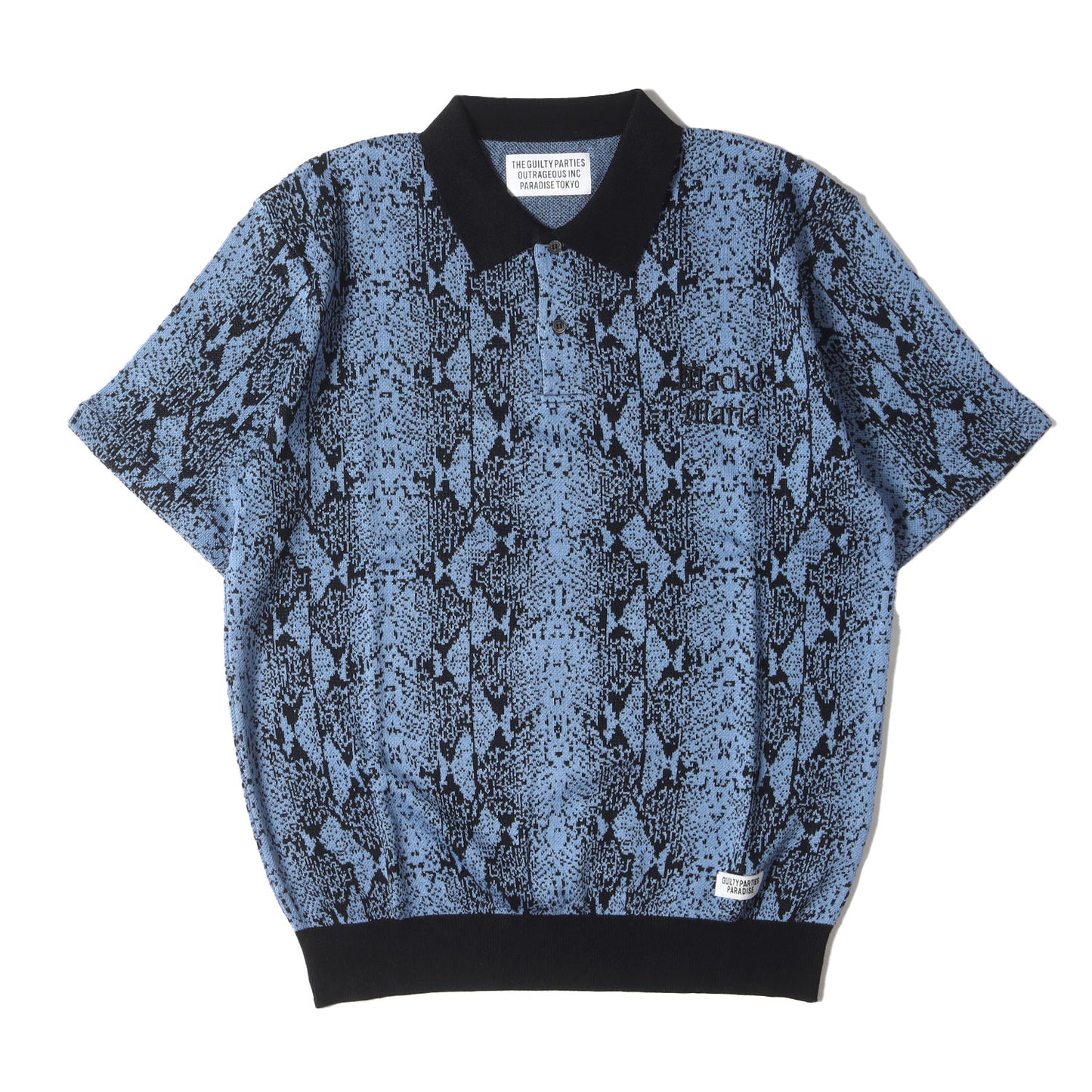 23SS パイソン柄 ジャガード ニット ポロシャツ(PYTHON KNIT JACQUARD POLO SHIRT)