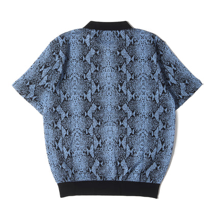 23SS パイソン柄 ジャガード ニット ポロシャツ(PYTHON KNIT JACQUARD POLO SHIRT)