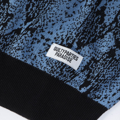 23SS パイソン柄 ジャガード ニット ポロシャツ(PYTHON KNIT JACQUARD POLO SHIRT)