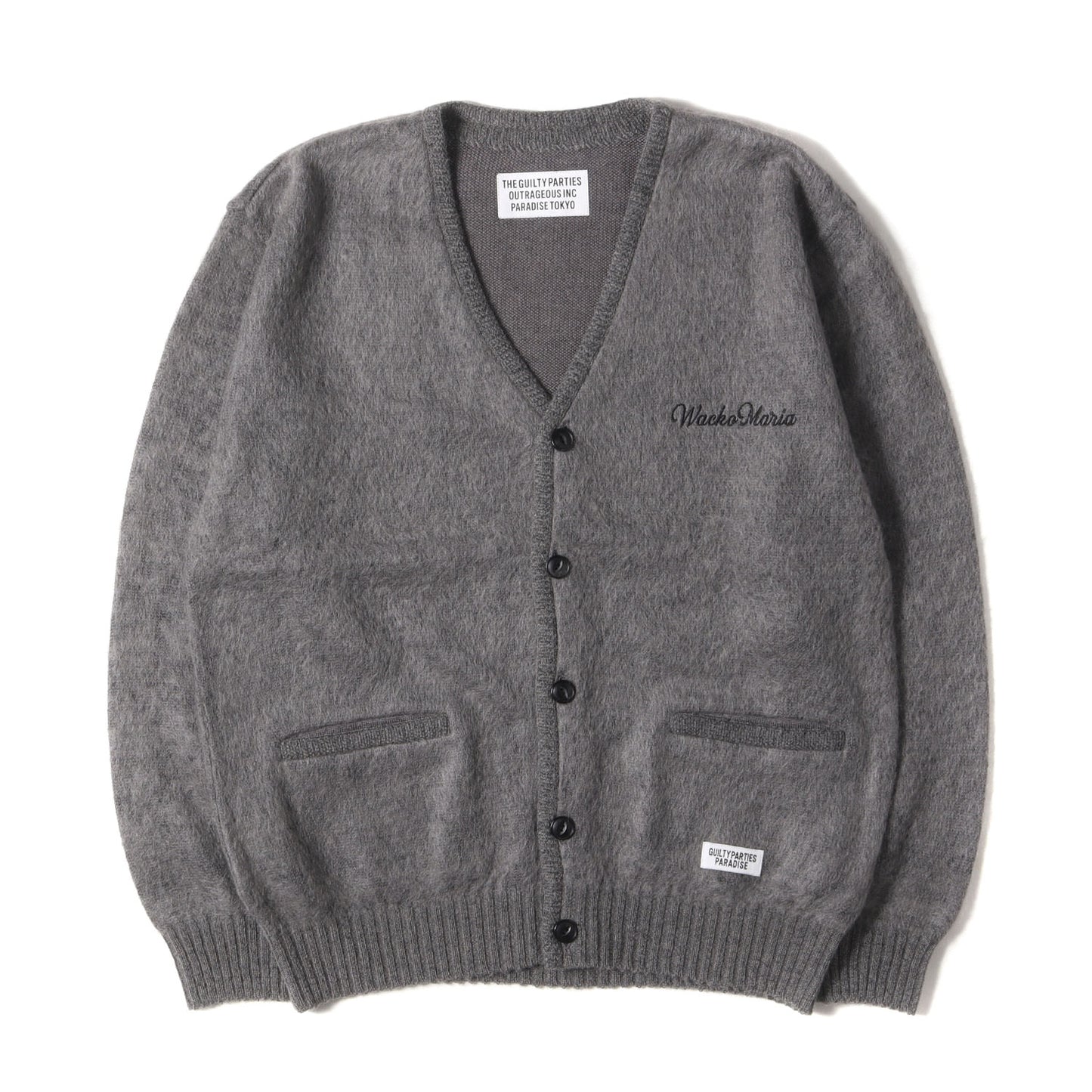 23AW ロゴ刺繍 モヘヤニット カーディガン(MOHAIR KNIT CARDIGAN)