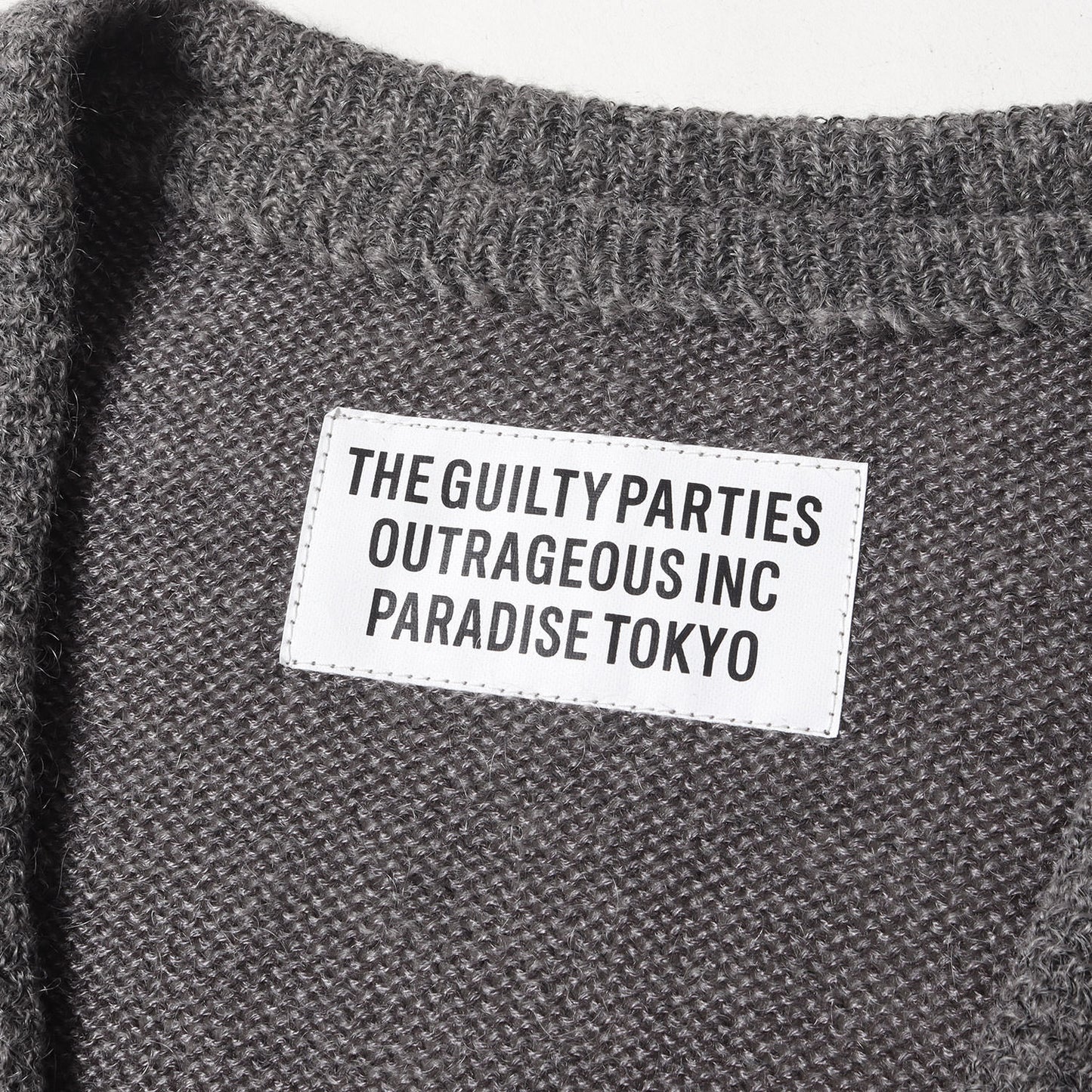 23AW ロゴ刺繍 モヘヤニット カーディガン(MOHAIR KNIT CARDIGAN)