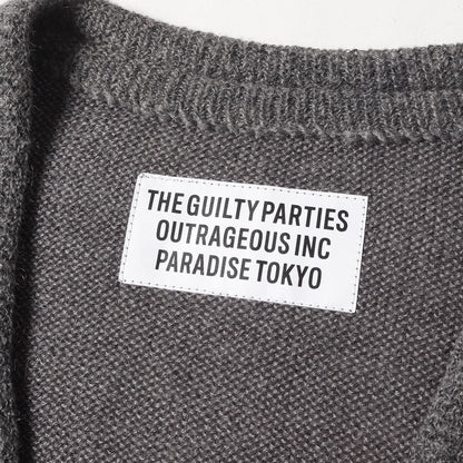 23AW ロゴ刺繍 モヘヤニット カーディガン(MOHAIR KNIT CARDIGAN)