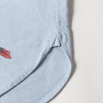 [現行タグ] 星条旗柄 オックスフォード ボタンダウン 半袖シャツ(CLASSIC FIT)