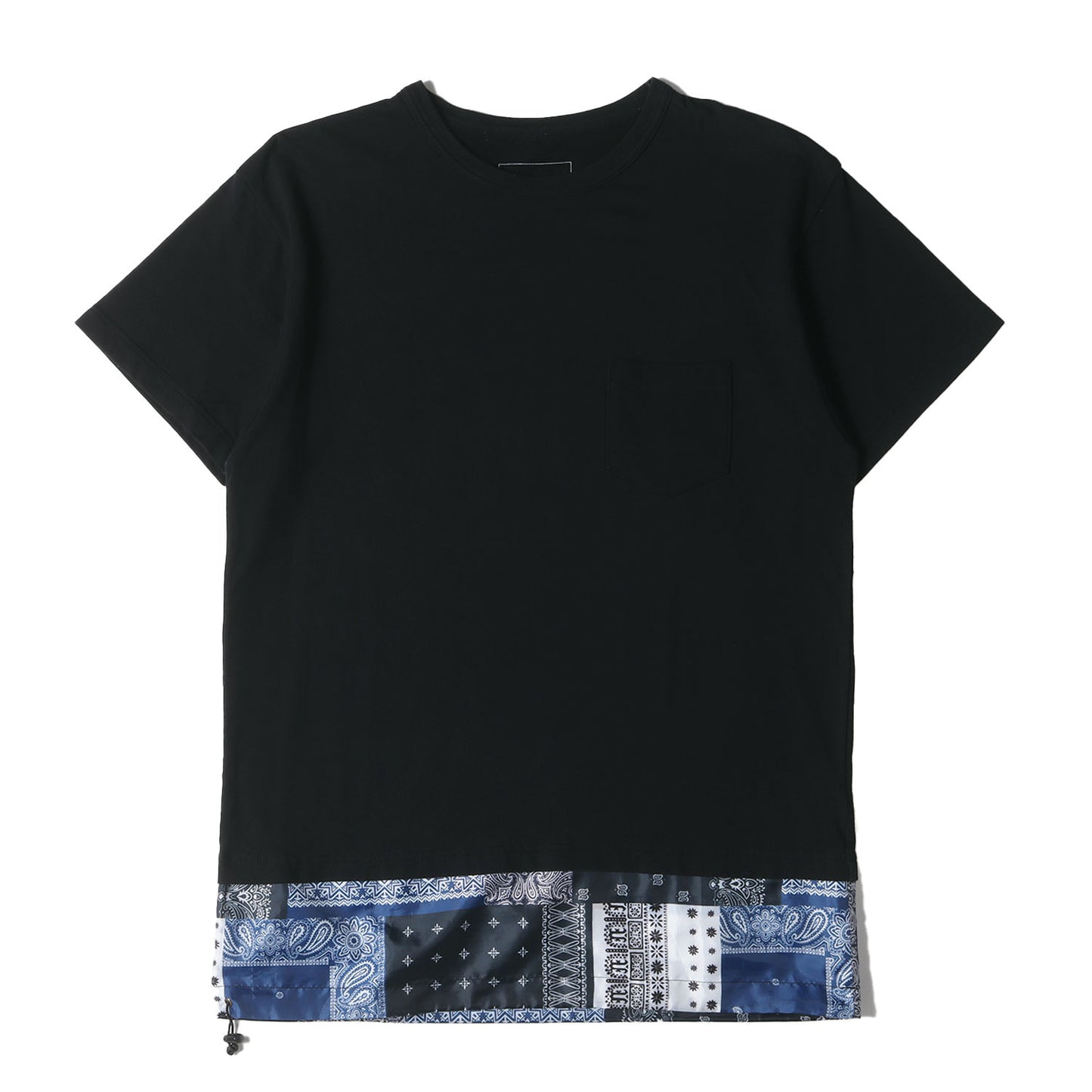 18SS バンダナ柄 フェイクレイヤード ポケット Tシャツ(FAKE LAYERED POCKET TEE)