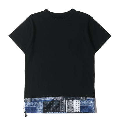 18SS バンダナ柄 フェイクレイヤード ポケット Tシャツ(FAKE LAYERED POCKET TEE)