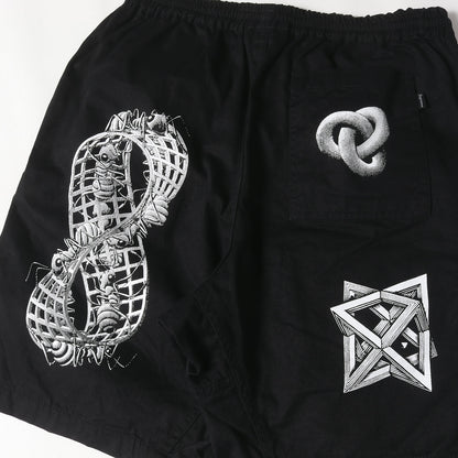 ×M.C.Escher マルチ グラフィック イージー ショーツ(Twill Short)
