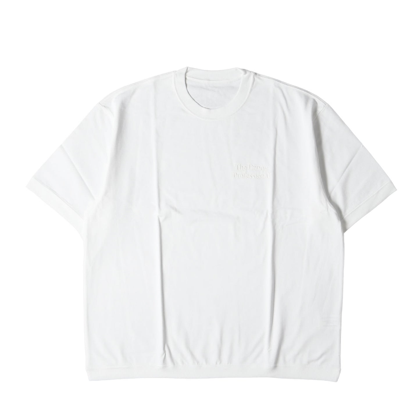 23SS ロゴ刺繍 オーバーサイズ リブ Tシャツ(SHORT SLEEVE HEM RIB TEE)