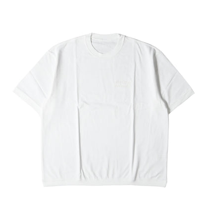 23SS ロゴ刺繍 オーバーサイズ リブ Tシャツ(SHORT SLEEVE HEM RIB TEE)