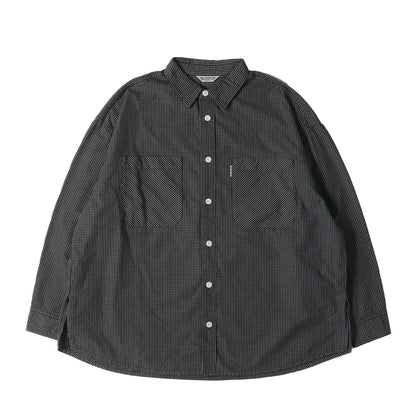 24SS リップストップ オーバーサイズ チェック シャツ(Garment Dyed Ripstop Check L/S Shirt)