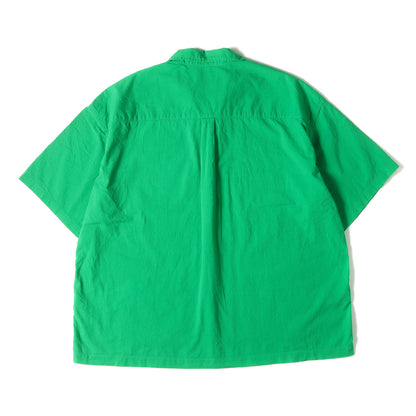 24SS ワイドシルエット オープンカラー 半袖シャツ(Finx Cotton Cordlane Open Collar S/S Shirt)