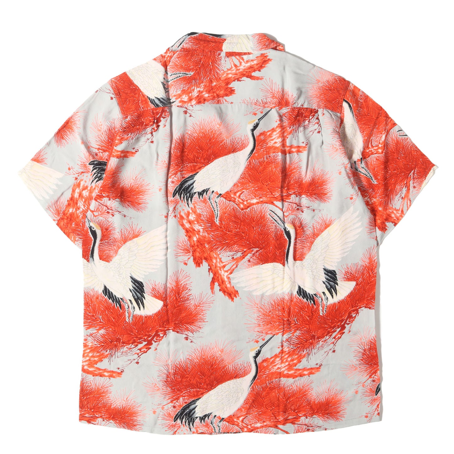 04SS 鶴&松柄 レーヨン アロハシャツ(KAIKAMAHINE実名復刻 / SPECIAL EDITION)