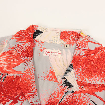 04SS 鶴&松柄 レーヨン アロハシャツ(KAIKAMAHINE実名復刻 / SPECIAL EDITION)