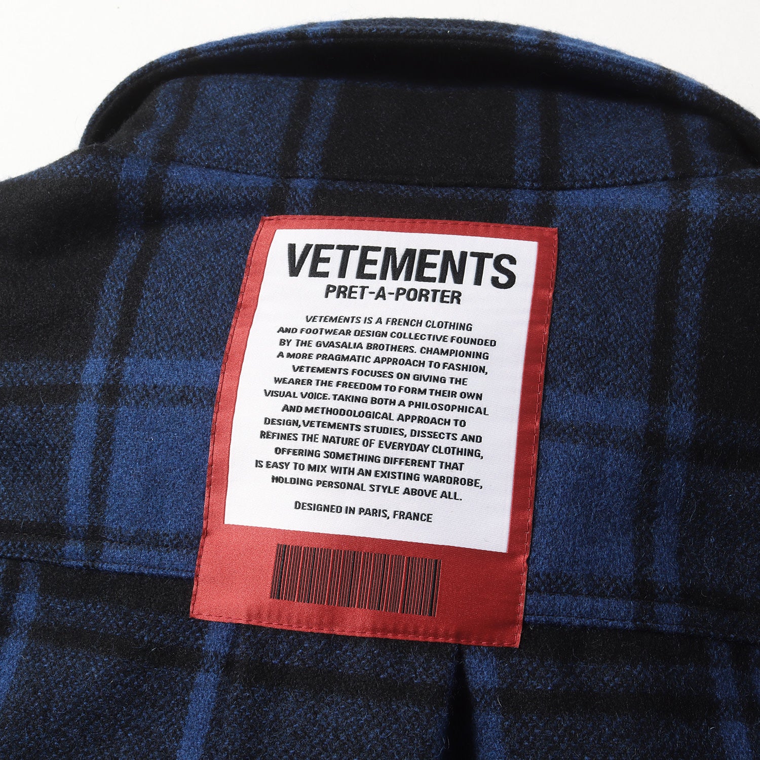 VETEMENTS (ヴェトモン) 21SS オーバーサイズ チェック ウール 裏地キルティング シャツジャケット(PADDED FLANNEL  SHIRT) - ブランド古着の通販・買取 | BEEGLE by Boo-Bee