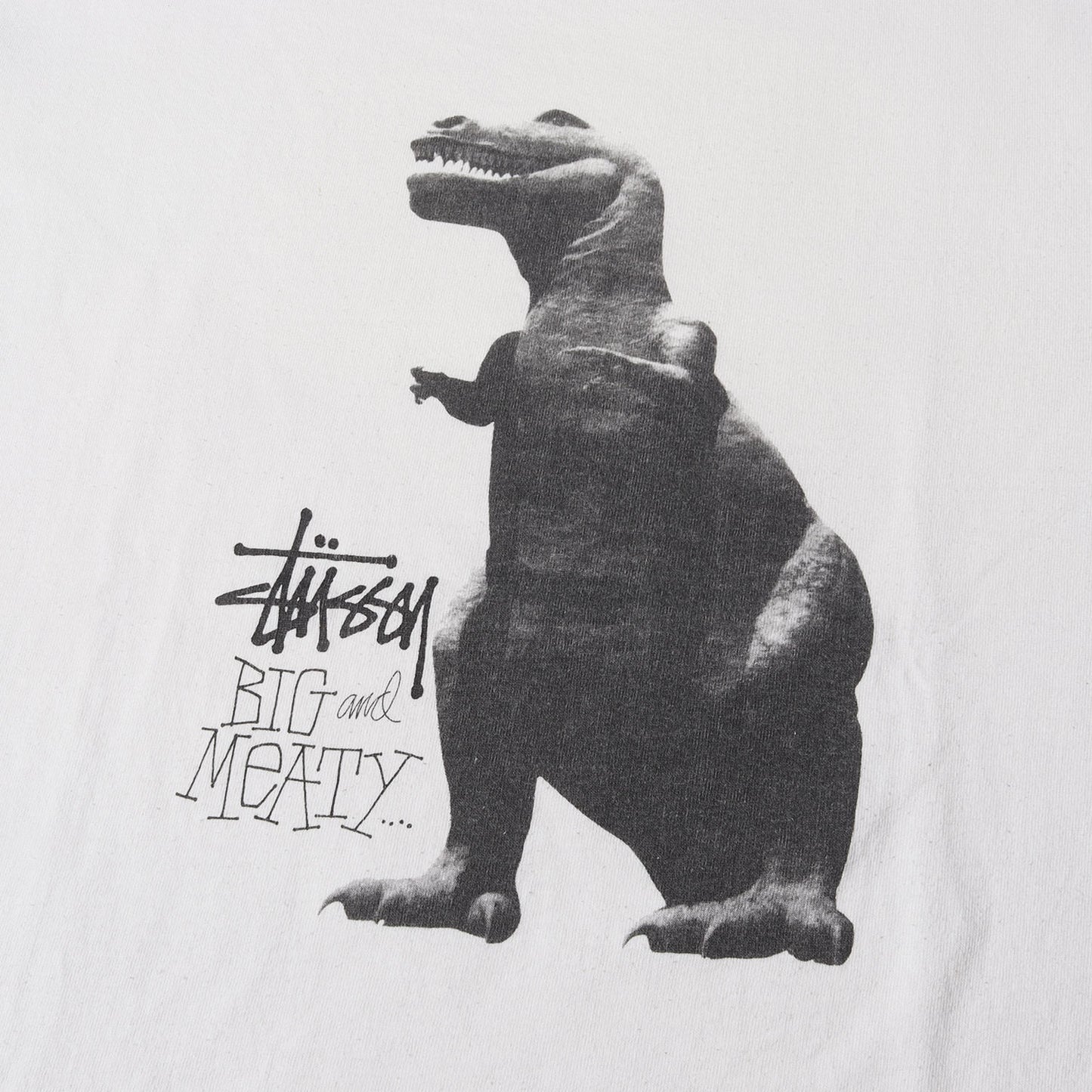 90s OLD STUSSY 紺タグ T-REX / 恐竜 クルーネック Tシャツ(USA製)