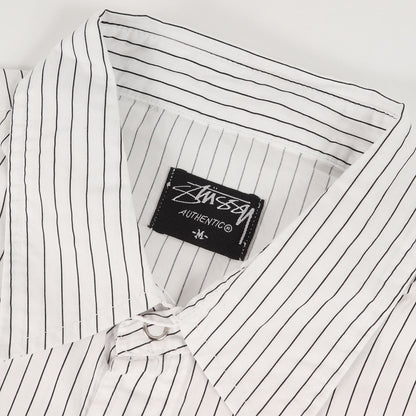 ×FUTURA ワッペン付き ストライプ ワーク 半袖シャツ