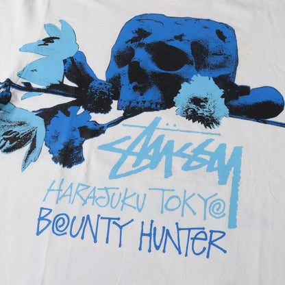 00s ×BOUNTY HUNTER 原宿チャプト 20周年記念 スカル&ローズ Tシャツ(デッドストック)