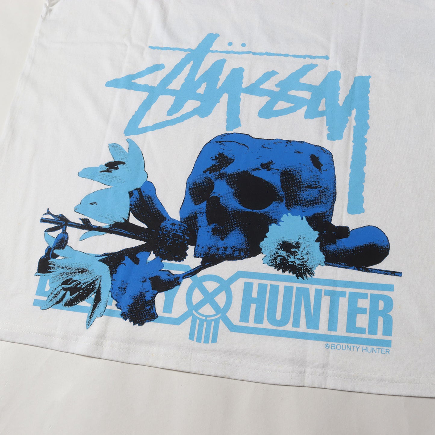 00s ×BOUNTY HUNTER 原宿チャプト 20周年記念 スカル&ローズ Tシャツ(デッドストック)