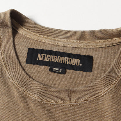 24SS ピグメントダイ加工 ヘビー Tシャツ(PIGMENT DYED CREWNECK SS)