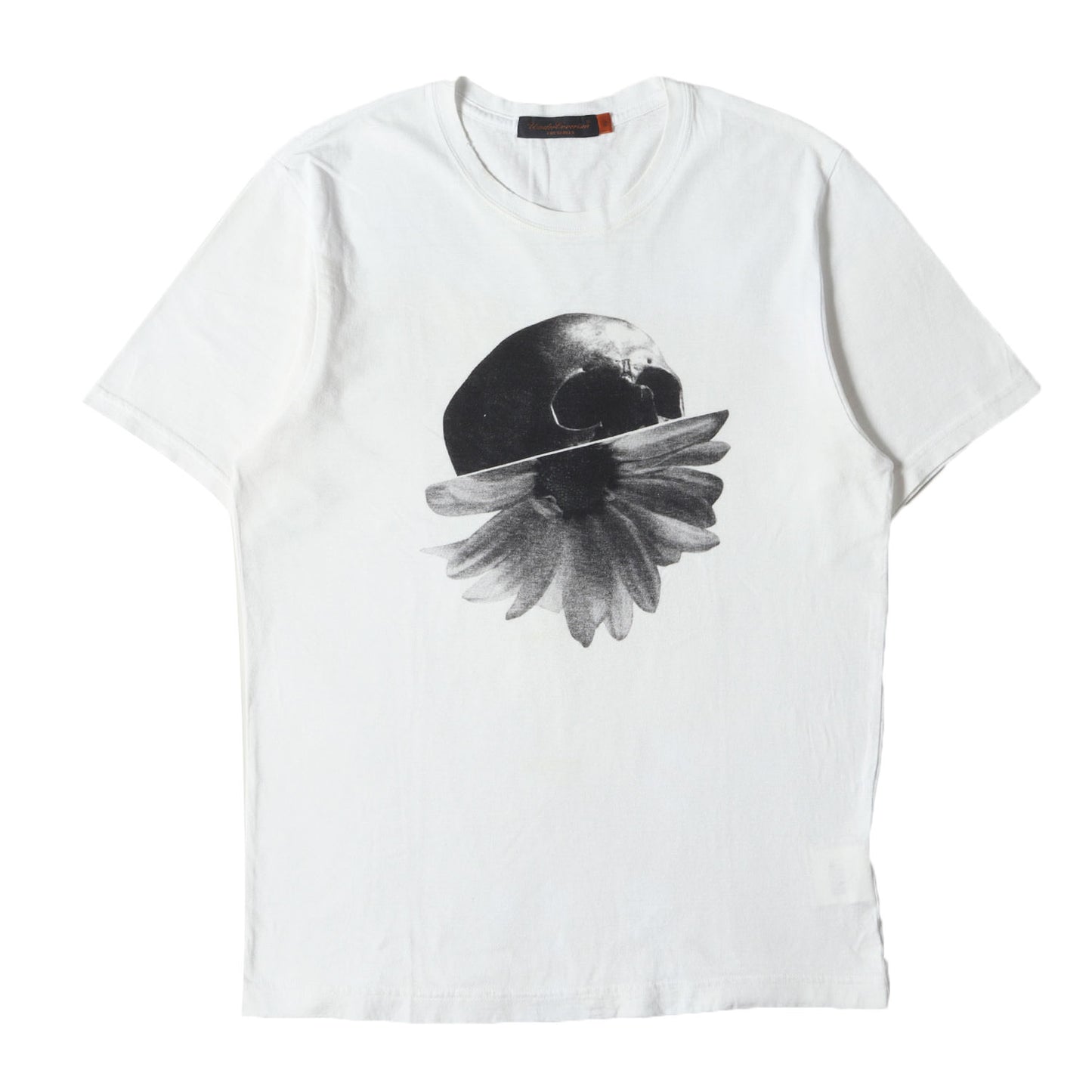スカル&フラワー グラフィック Tシャツ