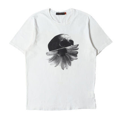 スカル&フラワー グラフィック Tシャツ