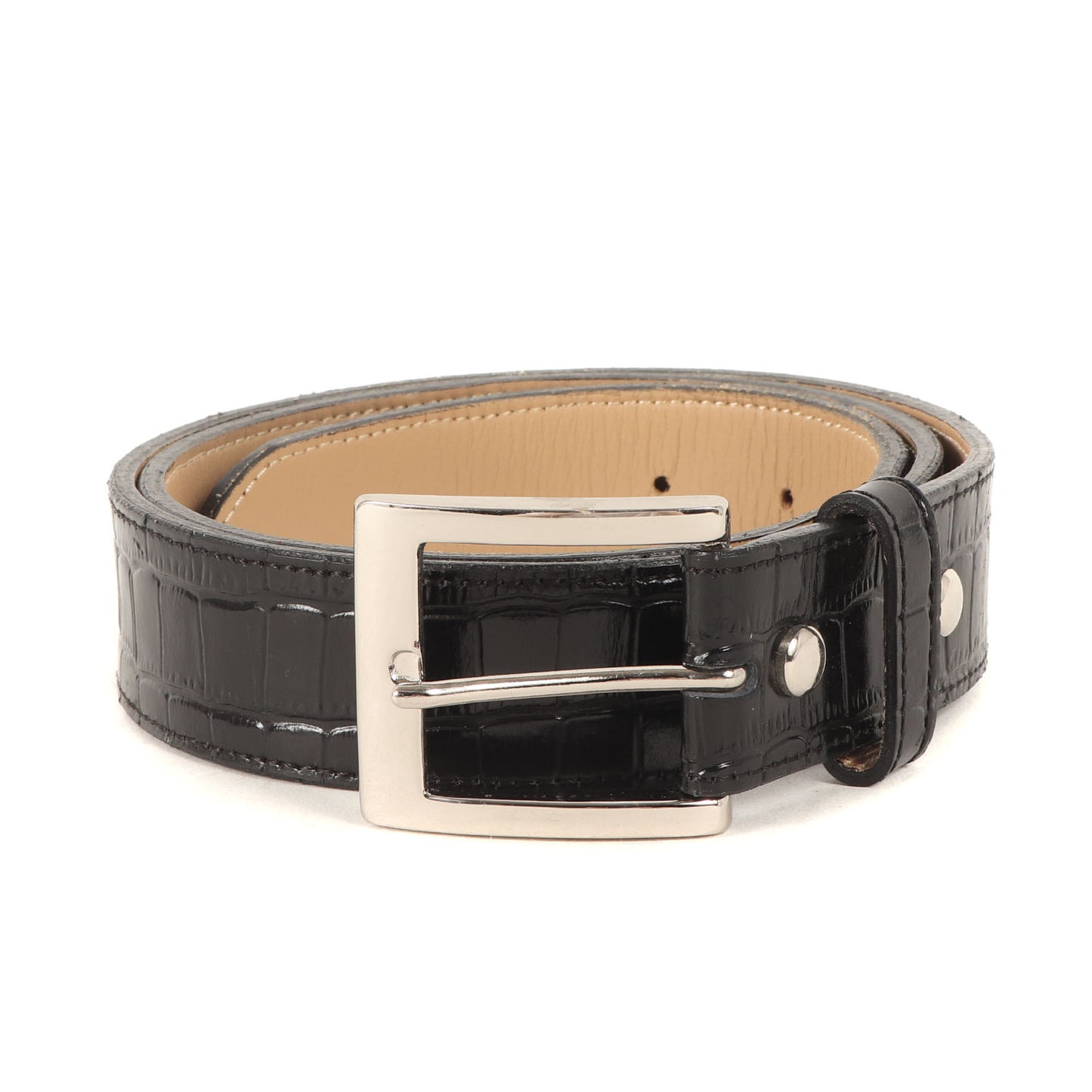 PJ Wood Silver Backle with leather Belt（Leather Jules Belt 