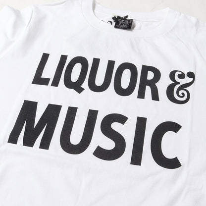 LIQUOR & MUSIC ロゴ Tシャツ