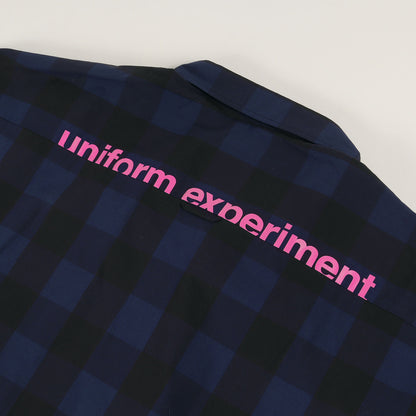 23SS ブロックチェック ビッグサイズ ボタンダウン 半袖シャツ(S/S BIG B.D SHIRT)