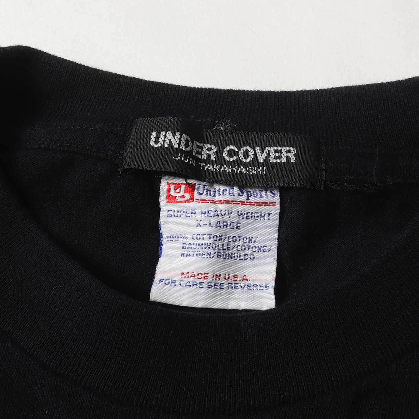 90s 初期モデル ビッグ Uロゴ クルーネック Tシャツ(United Sportsボディ)