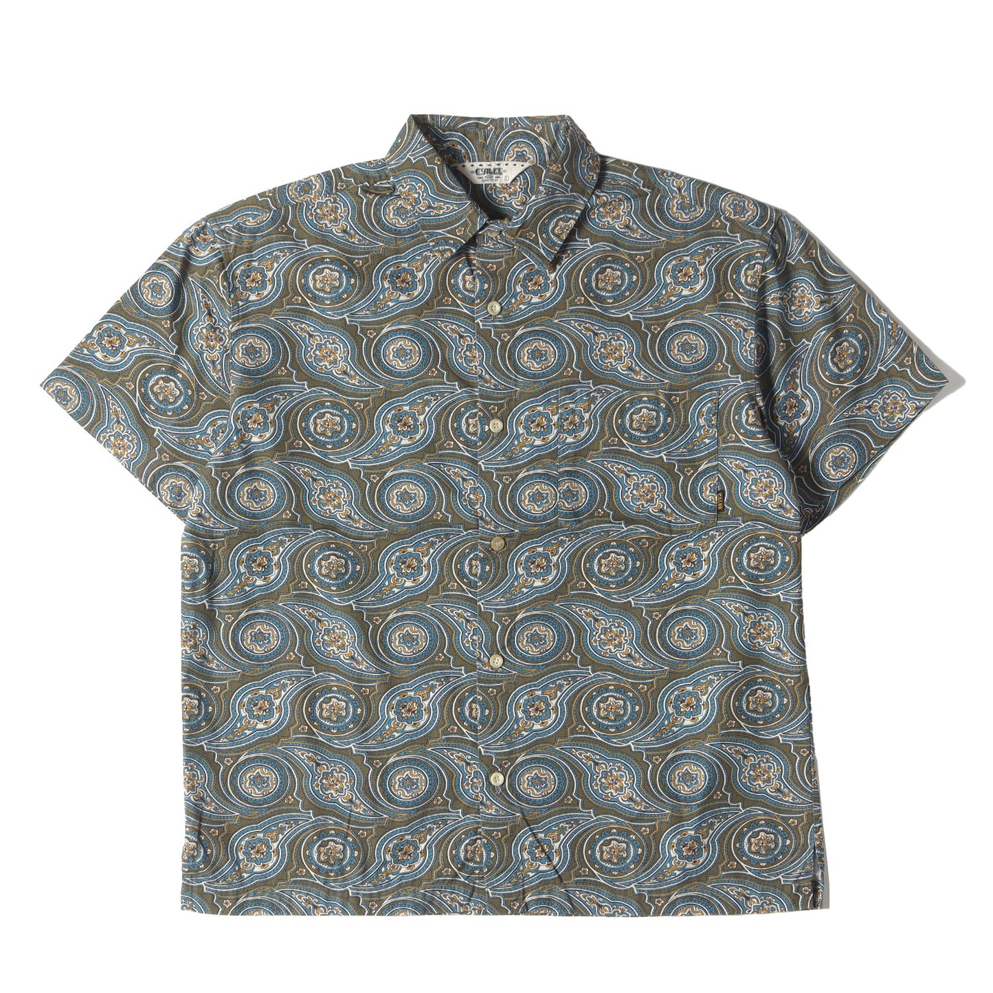 ペイズリー柄 コットン 半袖シャツ
