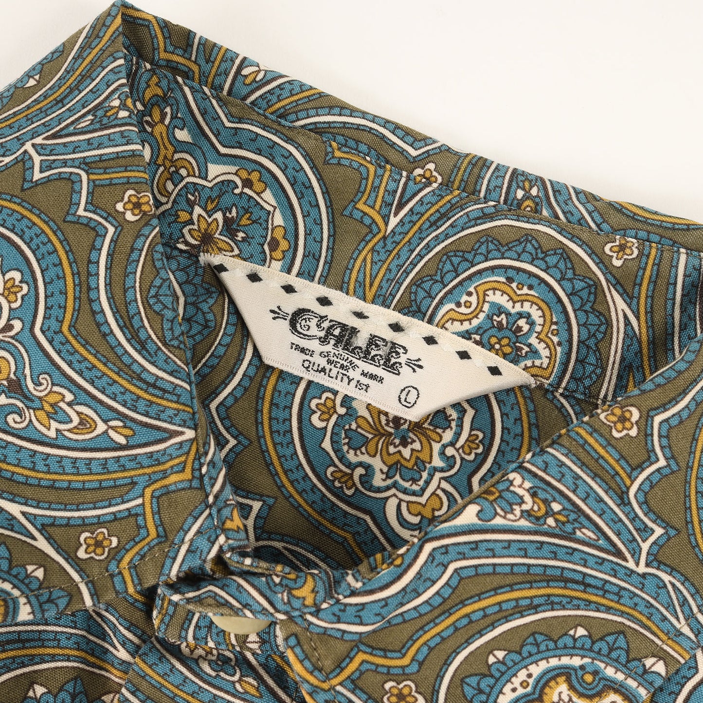 ペイズリー柄 コットン 半袖シャツ